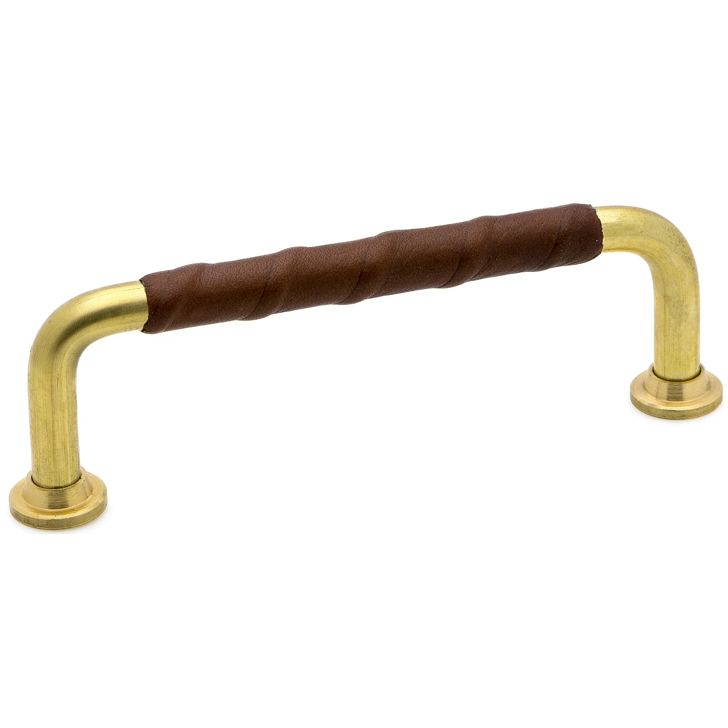 Beslag Design 1353-96 Leather Handle, Brown/ Untreated Brass 1 Beslag Design 1353-96 Leather Handle, Brown/ Untreated Brass