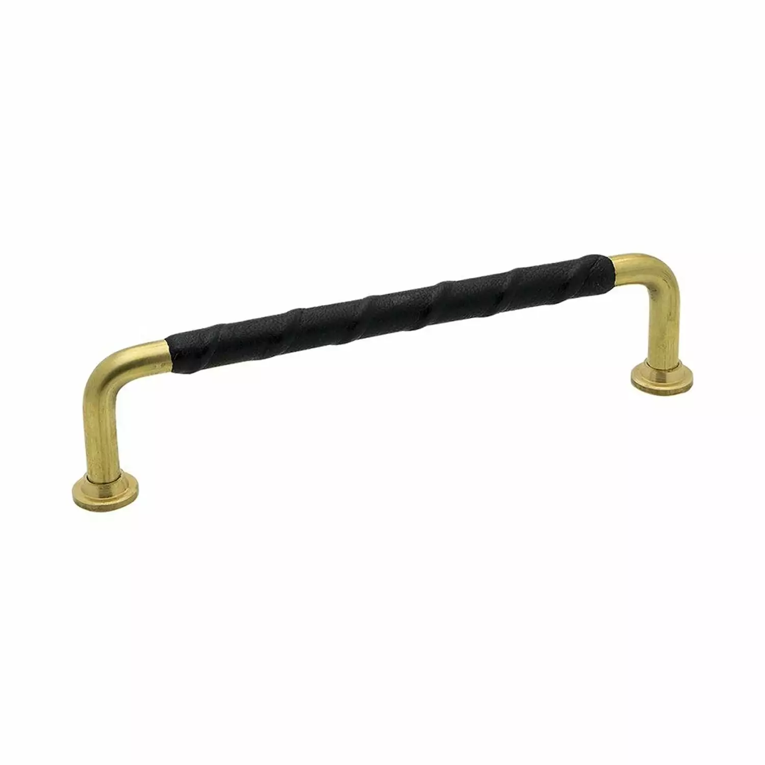 Beslag Design 1353-128 Leather Handle, Untreated Brass/Black 1 Beslag Design 1353-128 Leather Handle, Untreated Brass/Black