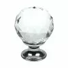 Beslag Design Diamond Knob, Glass/Chrome