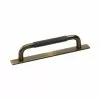 Beslag Design Helix Handle With Plate 128, Antique Bronze