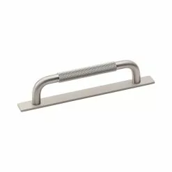 Beslag Design Helix Handle With Plate 128, Stainless Steel