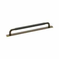 Beslag Design Helix Handle With Plate 224, Antique Bronze