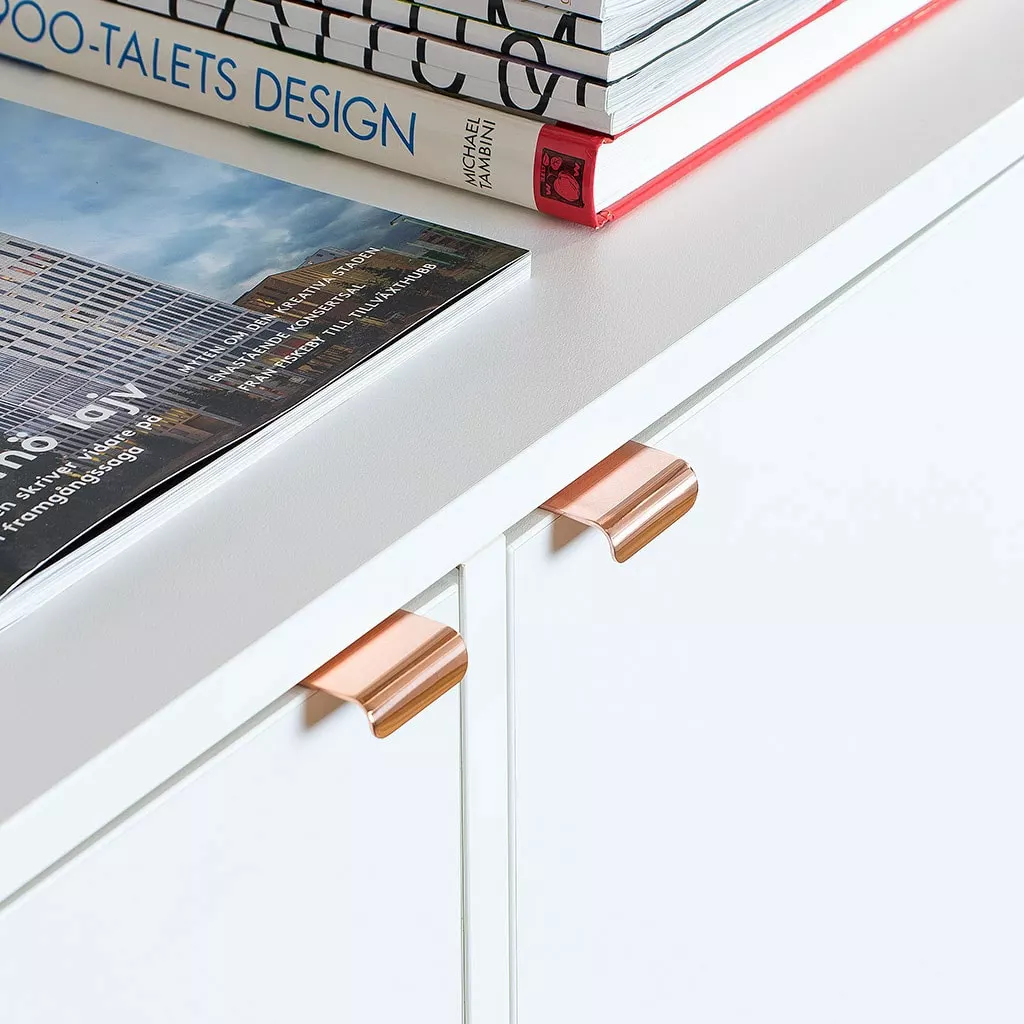 Beslag Design Lip Handle, Polished Copper 2 Beslag Design Lip Handle, Polished Copper - Afbeelding 2