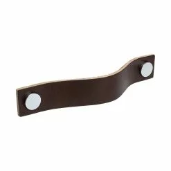 Beslag Design Loop Handle L, Brown/Polished Chrome