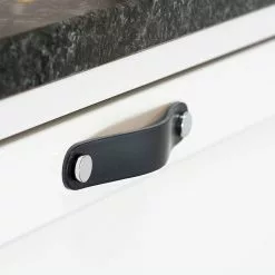 Beslag Design Loop Round Handle L, Nature/Black -Knoppen & handgrepen Verkoop beslag design loop round handle l 14