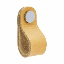 Beslag Design Loop Round Handle S, Nature/Polished Chrome