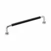 Beslag Design Lounge Handle, Leather Black/Chrome