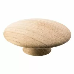 Beslag Design Mushroom Knob 65 Mm, Untreated Oak