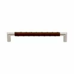 Beslag Design Norma Handle Stainless/Brown Leather, CC 192