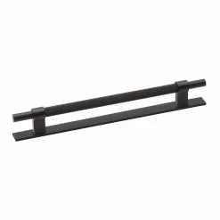 Beslag Design Pitch 192 Handle With Plate, Matt Black