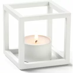 By Lassen Kubus T Candle Holder, White
