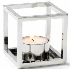 By Lassen Kubus T Candle Holder, Nickel