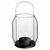 Ernst Candle Holder Glass, 22 Cm Black