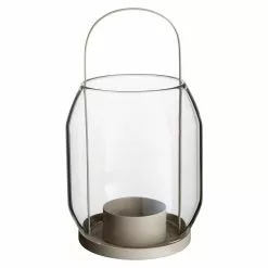 Ernst Candle Holder Glass, 22 Cm Beige