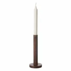 Ernst Kandelaar Donkerbruin Hout, 20x8 Cm