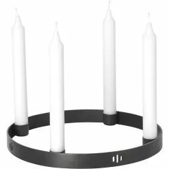 Ferm LIVING Circle Candle Holder Black Brass, Small