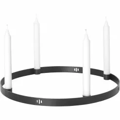 Ferm LIVING Circle Candle Holder Black Brass, Large