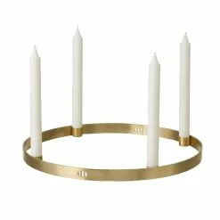 Ferm LIVING Circle Candle Holder Brass, Large