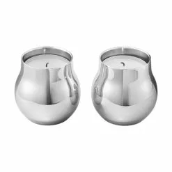 Georg Jensen Cafu Candle Holder 2 Pcs, Stainless Steel