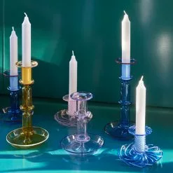 Hay Flare Stripe Kandelaar, Roze / Wit -Knoppen & handgrepen Verkoop hay flare stripe kandelaar 8