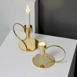 Hilke Collection Insieme Candleholder Brass -Knoppen & handgrepen Verkoop hilke collection insieme candleholder brass 10