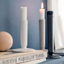 Kähler Hammershøi Candle Holder Indigo, 16 Cm -Knoppen & handgrepen Verkoop kahler hammershi candle holder indigo 6