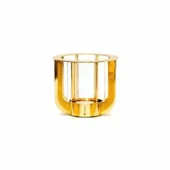 Klong Jazz Candle Holder, Brass