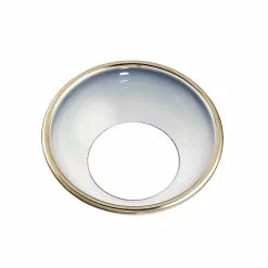 Nybro Crystal Candle Ring Deep, Gold Border