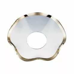 Nybro Crystal Wavy Candle Ring, Gold Border