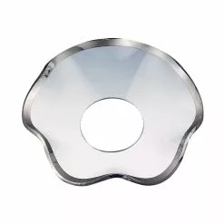 Nybro Crystal Wavy Candle Ring, Silver Border