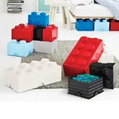Room Copenhagen LEGO® Opbergbox 8 Knoppen, Vuurrood -Knoppen & handgrepen Verkoop room copenhagen lego storage brick 4 35