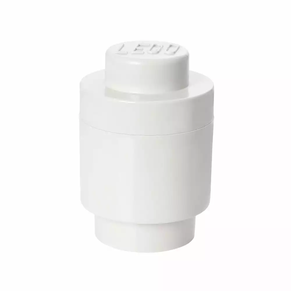 Room Copenhagen Round Lego Storage Brick 1, White 1 Room Copenhagen Round Lego Storage Brick 1, White