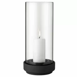 Stelton Hurricane Candle Holder L, Stoneware/Glass