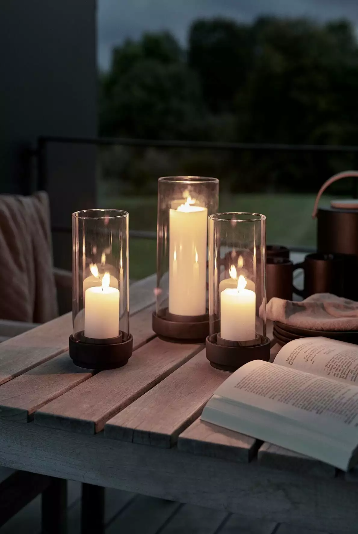 Stelton Hurricane Candle Holder S, Stoneware/Glass 2 Stelton Hurricane Candle Holder S, Stoneware/Glass - Afbeelding 2