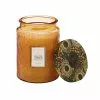 Voluspa Large Embossed Glass Jar Candle, Baltic Amber