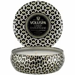 Voluspa Maison 3-Wick Tin Geurkaars, Crisp Champagne