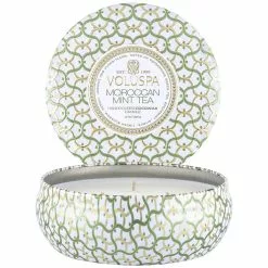 Voluspa Maison 3-wick Tin Geurkaars, Moroccan Mint Tea