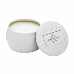 Voluspa Petite Decorative Tin Candle, Bourbon Vanille